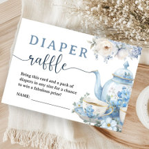 Thee voor twee baby shower jongen blauwe luier raf
