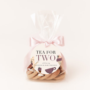 Thee voor twee Tea Party Baby shower Bedankjes Labels