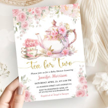 Thee voor Twee Thee Baby Shower Goud Blush Roze Bl