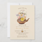 thee | Waterverf Bloemen Baby shower Kaart (Voorkant)