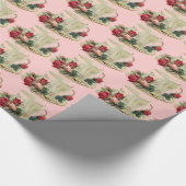  theebeker en Rozen Gift Wrapping Paper Cadeaupapier (Hoek)