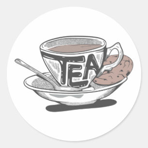 theebeker ronde sticker