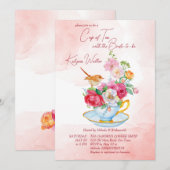 theebekje van theetheethee van theetheetheeplank v kaart (Voorkant / Achterkant)