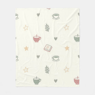 Theeboek Kaars Patroon Zachte Cozy Tea Books Fleece Deken