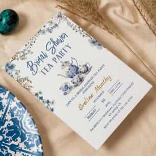 Theebruidspartij Delft Blauw Bloemstuk brunch  Kaart