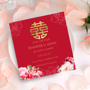 Theeceremonie Chinese Trouwkaart Save the Date Kaa Kaart