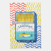 Theedoek Eclectische Sardines Design (Verticaal)
