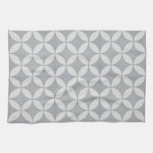 Theedoek - Grijs bloempatroon (Horizontaal)