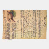 Theedoek met Nature Notes Februari van Edith Holde (Horizontaal)