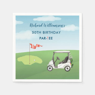 THEEDOEKJE 50ste verjaardagsfeestje Heren Golf The Servet