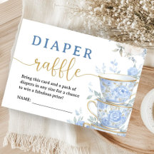 TheeFeestje Baby Shower Jongen Blauwe Thee Luier R