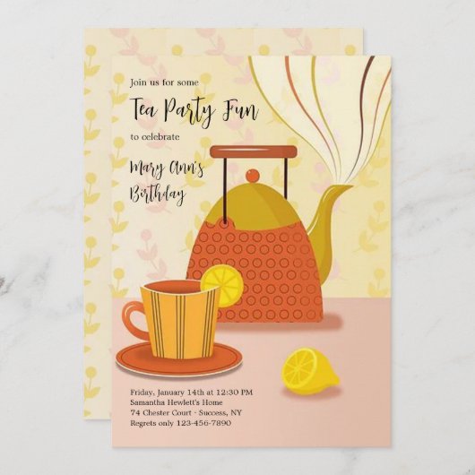 Theefuif Uitnodiging (Voorkant / Achterkant)