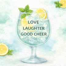 Theehanddoek Gin & Tonic | Keukencadeau met citroe