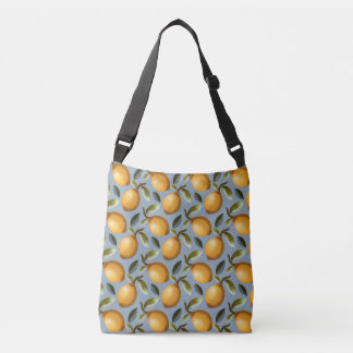 Theehanddoek met citroenpatroon Mediterrane citrus Crossbody Tas