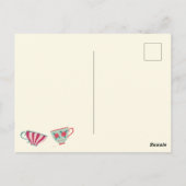 Theehuis Bruiloft Uitnodiging (Achterkant)