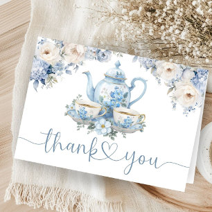 Theekaart voor twee baby shower jongen gevouwen be bedankkaart