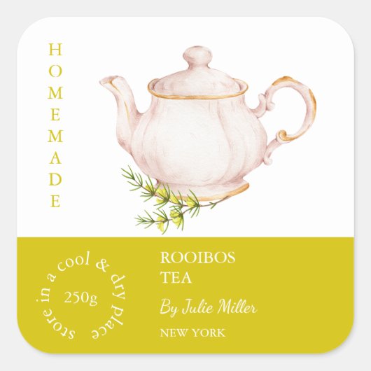 Theekan Rooibos Thee Label (Voorkant)