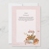 Theekanne Bruiloft Lunch Uitnodiging Adorable (Achterkant)