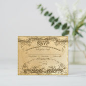 Theekleurige vintage bruiloft 2 - Uitnodiging Invi (Staand voorkant)