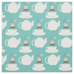 Theekop en -pot Cute Cafe Barista Stof