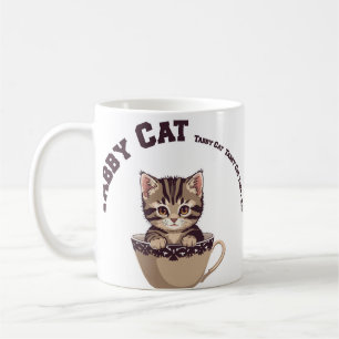 Theekop Tabby Kat Schattig Kitten Theeliefhebber K Koffiemok