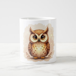 Theekop Uil Tekentril 🦉 – Grote Expressieve Ogen Extra Grote Beker