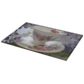 Theekopje en blauweregen snijplank (Hoek)