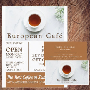 Theekopje & Schotel, Barista, Café, Coffeehouse-ad Flyer