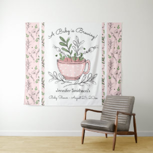 Theekopje Thee Feestje Baby Shower Wandkleed