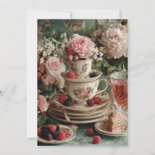 Theekopje Whimsy Tea Party Fun Kaart