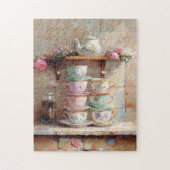 Theekopjes Theepot Set Keuken Legpuzzel (Verticaal)