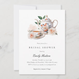Theekrans Elegante Bruids-Shower Kaart