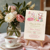 Theekrans uitnodiging bruiloft vintage elegant