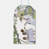 Theekransje in de vintage tuin cadeaulabel (Voorkant)