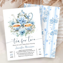 Theekransje voor twee baby shower jongen stoffig b