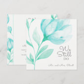 Theelblauwe Pioenrozen Huwelijksjubileum 25 jaar Kaart (Voorkant / Achterkant)