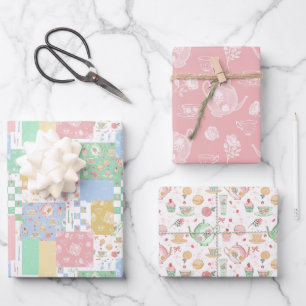 Theeliefhebber theepotten pastel  verwennerij inpakpapier vel