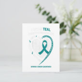 Theelint eierstokkanker bewustzijn cadeaus kaart (Staand voorkant)