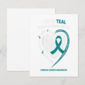 Theelint eierstokkanker bewustzijn cadeaus kaart (Voorkant / Achterkant)
