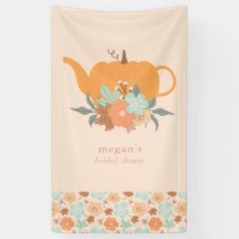Theepartij Pumpkin Bruidsuitnodiging Spandoek