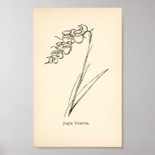 Theepot bloem plant illustratie onzin poster