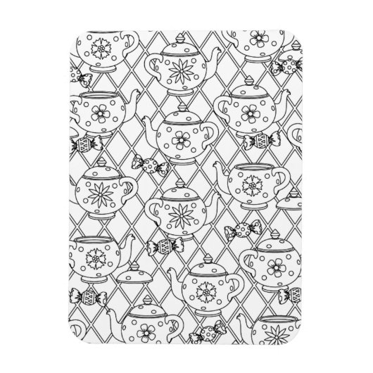 theepot Doodle Magneet (Verticaal)