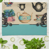 theepot en theeopjes theedoek (Gevouwen)