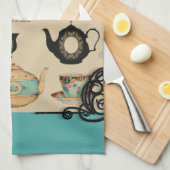 theepot en theeopjes theedoek (Quarter Fold)