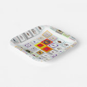 theepot-herhaling papieren bordje (Gebogen)