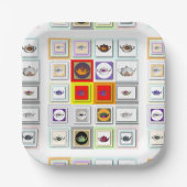 theepot-herhaling papieren bordje (Voorkant)