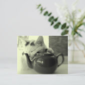 Theepot kussen briefkaart (Staand voorkant)
