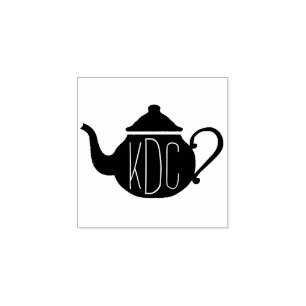Theepot Monogram Art Stamp Rubberstempel