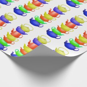Theepot Patroon Retro Cadeaupapier