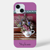 theepot vaas bloemenbloemen Paarse Case-Mate iPhone Case (Achterkant)
